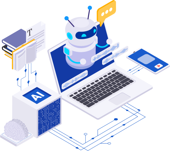 AI-Powered Customer Support Solutions Vector